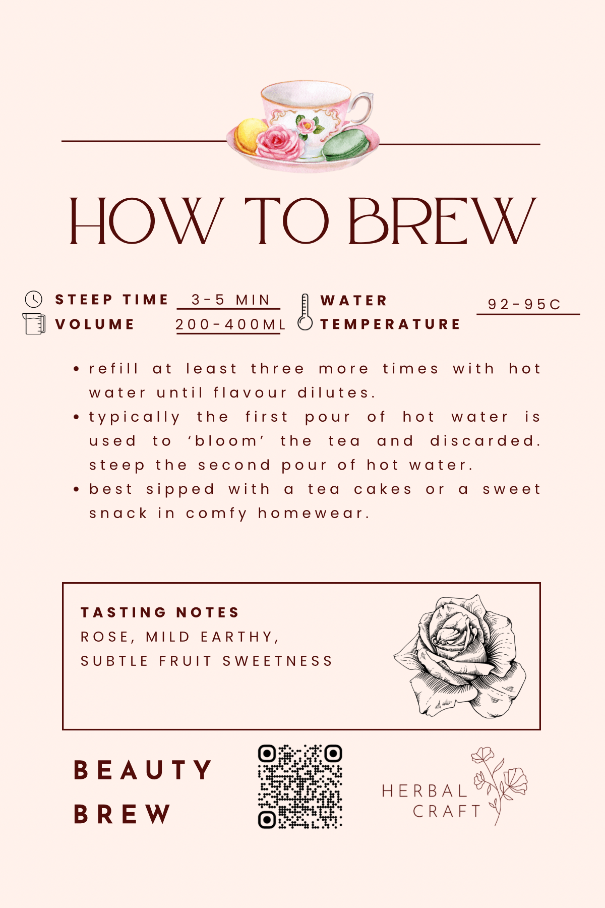 Beauty Brew - Tea Blend - Herbal Craft